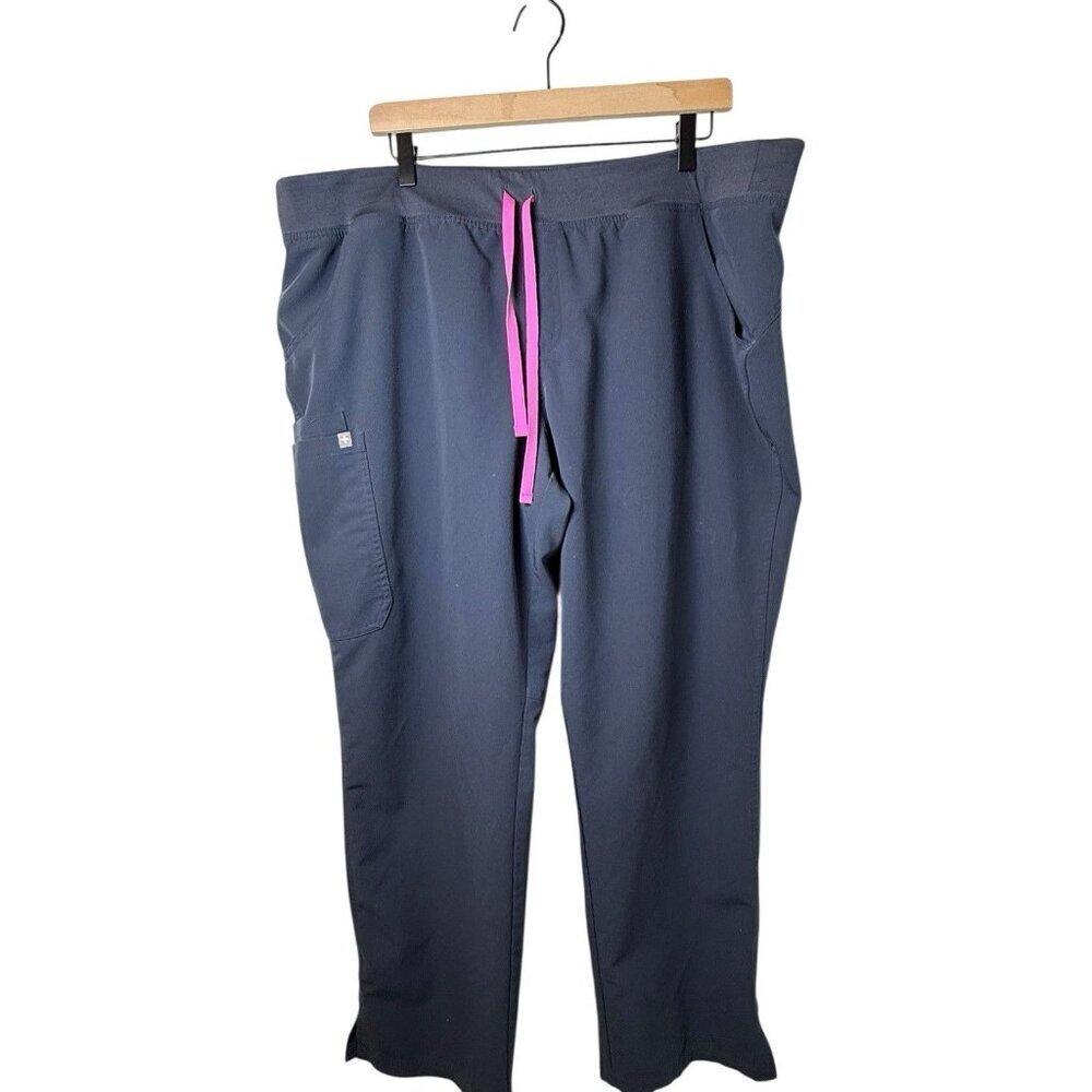 FIGS Scrub Pants Womens XXL Blue Kade Technical Collection Cargo Pockets Medical